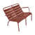 Banc avec dossier Luxembourg Duo métal rouge marron / 2 places - L 119 cm - Fermob