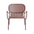 Fauteuil bas Week-end métal rouge / Aluminium - Petite Friture