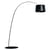 Lampadaire Twiggy LED My Light noir / Bluetooth / H 195 à 215 cm - Foscarini
