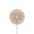 Applique con presa Zanzibar Flat fibre legno bianco rattan bianco / Ø 55 cm - GOOD&MOJO