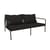 Divano da giardino a 2 posti Avon metallo tessuto nero / L 159 cm - Tessuto & acciaio - Houe