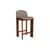 Sedia da bar Chisel 35 Low pelle bianco / Altezza 65 cm - Imbottitura in pelle - Hay