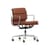 Sessel mit Rollen Soft Pad EA 217 leder braun / Mittelhohe Rückenlehne - Leder / Eames, 1969 - Vitra