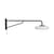 Applique con presa Sway LED metallo nero / Braccio girevole - L 120 cm - HÜBSCH