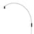 Fox Wall light with plug metal black / LED - L 150 cm / Swivel & turnable - Nemo