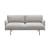 Canapé 2 places Outline Soft tissu gris / L 170 cm - Muuto