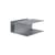 Lager Wall-mounted bedside table metal silver / W 35 x D 30 x H 15.5 cm - Ferm Living