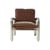Fauteuil rembourré Chrome marron / Velours - HK LIVING