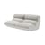 Sofa 2 Sitzer Hi Lo - Configuration A textil beige / L 220 cm - Modulierbar - &tradition