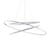 Sospensione Ellisse Triple LED argento metallo / 135 x 70 cm - Luce verso l'alto e il basso - Nemo
