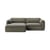 Ecksofa Develius C textil grün / 3-Sitzer - L 220 cm / Liege links - &tradition