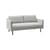 Divano destro Rar tessuto bianco / 2 posti - L 168,5 cm - Normann Copenhagen