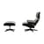 Set fauteuil & repose-pieds Lounge Chair & Ottoman tissu gris / Eames (1956) - Vitra