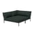 Canapé de jardin modulable Level 2 Cozy tissu vert / Dossier extra moelleux & assise profonde - Angle gauche - L 173,5 x P 139 cm - Houe