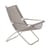 Chaise longue pliable inclinable Snooze tissu blanc métal & tissu blanc / 2 positions - Emu
