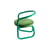 Chaise rembourrée Consul métal vert / Assise velours - Exclusivité - Axel Chay