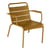 Fauteuil lounge Luxembourg métal jaune / Dossier droit - Fermob