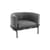 Fauteuil rembourré Dock métal tissu noir / Sebastian Herkner - Emu