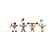 Kinderspielzeug Rossaio holz bunt / 4 Baufiguren aus FSC-Holz - Bloomingville