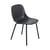 Sedia Fiber OUTDOOR materiale plastico nero / Plastica riciclata - Muuto