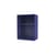 Armadio pensile da bagno Ripple legno blu / L 35,4 x P 20 x H 46,8 cm - Vetro ondulato - MONTANA