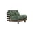 Fauteuil convertible Roots / Dormeuse & lit d'appoint - 3 positions / Structure marron - KARUP DESIGN