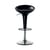 Sgabello alto regolabile Bombo metallo materiale plastico grigio nero /Girevole - H da 50 a 73 cm - Magis