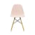 RE DSW - Eames Plastic Side Chair Chair plastic material pink / (1950) - Light wood legs / Recycled - Vitra