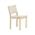 Chaise empilable 611 tissu blanc / Alvar Aalto, 1929 - Sangles en lin - ARTEK