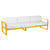 Canapé de jardin 3 places Bellevie   / L 235 cm - Tissu blanc grisé - Fermob