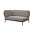 Modulares Gartensofa Level textil beige / Eckmodul links - L 140 cm / Stoff - Houe