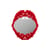 Specchio murale Pixel - Mouth legno rosso / 45,6 x 50,5 cm - Seletti
