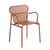 Fauteuil bridge empilable Week-end métal marron / Aluminium - Petite Friture