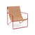 Fauteuil Desert tissu beige / Structure rouge - Bouteilles plastique recyclées - Ferm Living