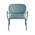 Fauteuil bas empilable Week-end métal bleu / Aluminium - Petite Friture
