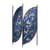 Feng Folding screen textile blue / Fabric - L 140 x H 194 cm - Wiener GTV Design