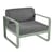 Poltrona imbottita Bellevie Lounge tessuto grigio / Tessuto grafite - Fermob