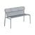 Banc avec dossier Week-end métal gris / Aluminium - L 121 cm - Petite Friture