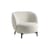 Fauteuil rembourré Lunam tissu blanc / Tissu bouclé - Kartell