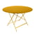 Bistro Foldable table metal yellow / Ø 117 cm - 6/8 people - Parasol hole - Fermob
