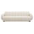 Canapé droit Brigitte tissu blanc beige / 3 places - L 223 cm / Laine bouclée - Jonathan Adler