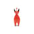 Décoration Wooden Dolls - Little Devil bois rouge / By Alexander Girard, 1952 - Vitra