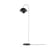 Lampada a stelo Flowerpot VP12 metallo nero / Verner Panton, 1969 - &tradition