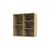 Wandablage Ripple II holz gelb / Vitrine - B 69.6 x T 30 x H 69,6 cm / Gewelltes Glas - MONTANA
