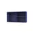 Rangement mural Ripple I bois bleu / Vitrine - L 69,6 x P 20 x H 35,4 cm / Verre ondulé - MONTANA