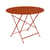 Tavolo pieghevole Bistro metallo arancione / Ø 96 cm - 5 persone / Foro per parasole - Fermob
