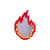 Miroir mural Pixel - Flame bois rouge / 49,5 x 70,5 cm - Seletti