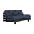 Divano convertibile Roots legno blu / L 160 cm - 3 posizioni / Struttura nera - KARUP DESIGN