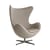 Fauteuil pivotant Egg chair  / Arne Jacobsen, 1958 - Tissu Gabriele - Fritz Hansen