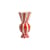 Vasen Rhombic keramik rot / Ø 16 x H 29,5 cm - Handbemalt - & klevering